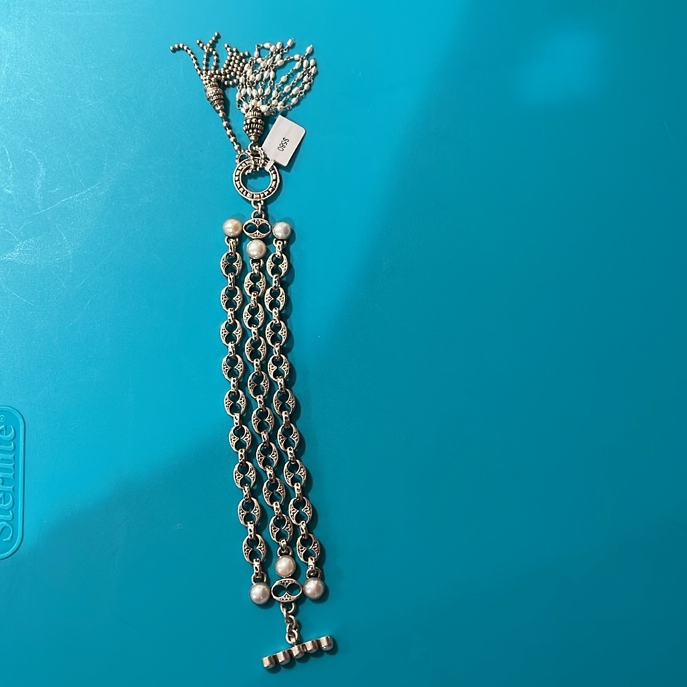 Mars & Valentine Sterling and Pearl Tassel Bracelet *Price Firm*